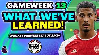 FPL GW13 What Weve Learned Teams to Target  TOP 45K  Fantasy Premier League 2324 [upl. by Alyose]