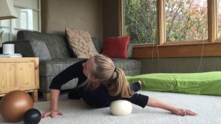 Opening the Chest breastbone to elbow with Pearl Yamuna Ball [upl. by Hank306]