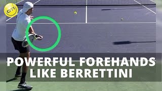 How To Hit Powerful Forehands Like Berrettini [upl. by Nalyr225]