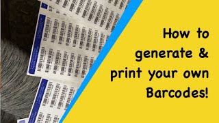 How to Generate amp Print your own Barcode labels Easy amp Free Small Business Tips [upl. by Hammock]