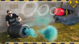 Next Level DIY Vortex Cannons TKOR Explores How To Make A DIY Air Cannon For Smoke Rings And More [upl. by Thurstan]