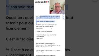 mitemps tempspartiel thérapeutique salaire indemnité licenciement préavis calcul [upl. by Elladine2]