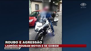 Ladrões exibem motos roubadas nas redes sociais [upl. by Kerril455]