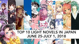 Top 10 Light Novels in Japan for the week of June 25July 1 2018 LightNovel [upl. by Drusilla181]