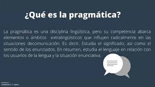 ¿Qué es la pragmática [upl. by Werbel]