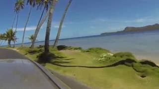 Bora Bora island drive from Vaitape to Matira Beach [upl. by Prud]