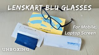 Lenskart Blu Computer Glasses Unboxing And Review  Best Blue Cut Glasses  From Lenskart App [upl. by Hankins]