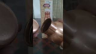 100 pure Copper Water Bottle review  review copper bottle water unboxing [upl. by Nerty]