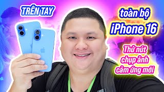 Trên tay toàn bộ iPhone 16  Plus  Pro  Pro Max xài thử nút chụp ảnh cảm ứng [upl. by Marino548]