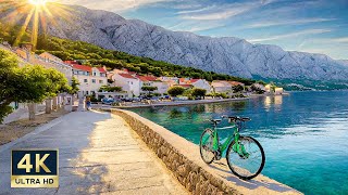 Makarska Riviera Croatia 🇭🇷 Bike Tour 4K Podgora Tucepi Makarska Baska Voda Brela 2023 [upl. by Hooke373]