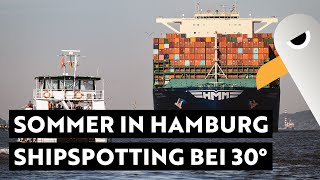 Sommer in Hamburg ☀️ Shipspotting bei 30° 🥵 ⚓️ Hamburg Hafen Live [upl. by Adniles]