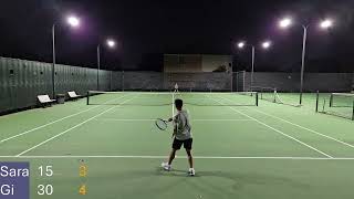 Tennis Singles One Set amp Serve Practice at Glen Tennis Courts 92724 [upl. by Audris462]