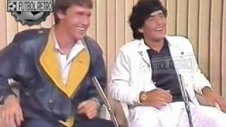 Maradona Bertoni y Sivori en la RAI Entrevista llegado a Napoli 1984 FUTBOL RETRO TV [upl. by Nitsrek]