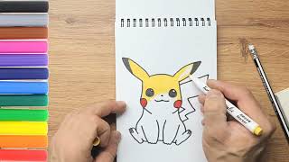 How to draw PIKACHY and painting them [upl. by Onilegna734]