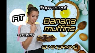 Niečo sládké a zároveň zdravé Nadýchané banánové muffiny [upl. by Naujud]