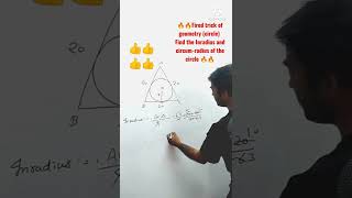 fired trick for getting radius of incircle and circum circle in 67 seconds  9th class circle 🔥🔥 [upl. by Trevlac408]