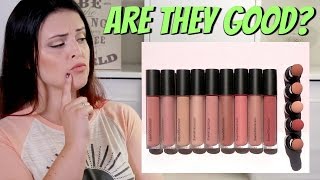 BareMinerals GEN NUDE Lip Collection  Lip Swatches amp Review   Jen Luvs Reviews [upl. by Armbruster]