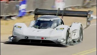 Pikes Peak Hill Climb 2018  Romain Dumas  Volkswagen ID R PP Record HelicopterSpectator Views [upl. by Tarsuss68]