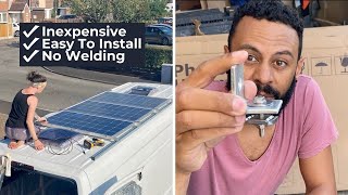 DIY Unistrut Roof Rack  Sprinter Solar Panel Mount  Van Conversion [upl. by Oswald]