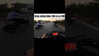 Duke 390 vs ns 200 drag race  duke390 dragrace ns200 race rider shorts viralshort [upl. by Chasse765]