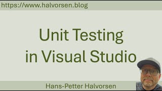 Unit Testing in Visual Studio [upl. by Hynes]