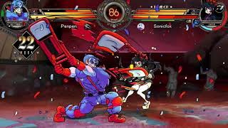 Skullgirls Sonicfox 10先 vs ぺんぺん [upl. by Hafirahs769]