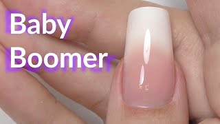 Gel Baby Boomer Nails Manicure Tutorial [upl. by Mattox]