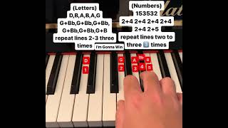 I’m Gonna Win piano tutorial letters and numbers [upl. by Cockburn]