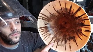 Woodturning translucid Lamp [upl. by Georgia154]