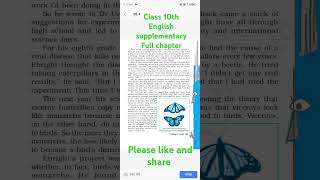 class10thenglish Class 10th English supplementary Full chapter6 [upl. by Cardinal877]