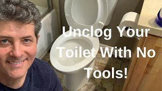 Unclog a Toilet Without a Plunger [upl. by Lemuela983]