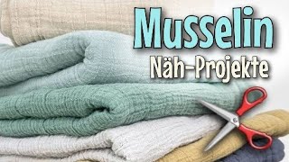 😯 4 einfache Projekte für Babys amp Kinder aus Musselin 🤩  Nähen ohne Schnittmuster  Nähtinchen [upl. by Eenehs]