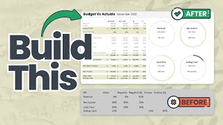 Build a STUNNING Budget vs Actuals Dashboard [upl. by Esille]