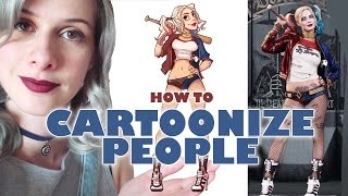 How to CARTOONIZE PEOPLE Basic tips [upl. by Sanfred]