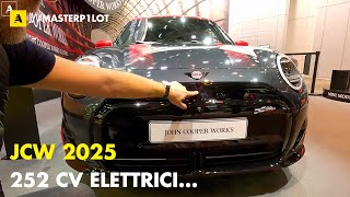 Nuova Mini JCW 2025  ELETTRICA con 252 CV e 366 km di autonomia [upl. by Cuhp394]