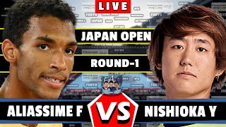 🔴LIVE AugerAliassime F vs Nishioka Y • Japan Open 2024 AugerAliassime Nishioka tennis atp [upl. by Raseac]