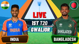 🔴 Live India vs Bangladesh  IND vs BAN 1st T20 Live match Today [upl. by Nodroj916]