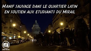 Manif sauvage dans le Quartier Latin en soutien à la fac du Mirail  20 mars 2018 [upl. by Itteb119]