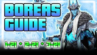 BOREAS  Ultimate Guide  ALL GEAR RAIDS 21  Full Walkthrough amp Build Breakdown ⁂ Watcher of Realms [upl. by Ekihc]