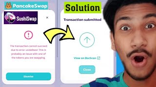 Pancakeswap error  The transaction cannot succeed due to error  Shushiswap errors  Crypto swap [upl. by Htelimay]