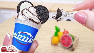 Making Miniature DQ Blizzards Ice cream In Mini Kitchen  ASMR Cooking Mini Food [upl. by Caldeira7]