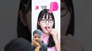 Big Tissue paper Vs Small Tissue paper Eating challenge 🤣shorts youtubeshorts [upl. by Notla495]