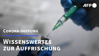 CoronaImpfung Wissenswertes zur Auffrischung  AFP [upl. by Aytnahs227]