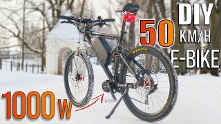 DIY 50kmh Electric Bike Using 1000W Mid Drive Kit [upl. by Michaela]