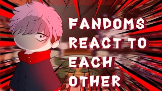 Fandoms react to each other Itadori Yuji  Sukuna  Gacha React [upl. by Aneehsar]