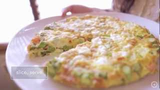 In the Kitchen Asparagus Tomato amp Fontina Frittata by Giada De Laurentiis [upl. by Urbannal]