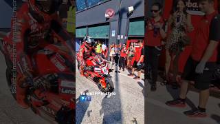 Bulega Enters the Garage in Style  wdw wsbk [upl. by Olotrab448]