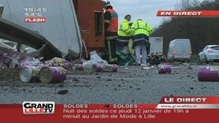 Violent accident sur lA22 Tourcoing [upl. by Salema366]