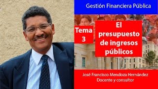 GESTION FINANCIERA PUBLICA TEMA 3 EL PRESUPUESTO DE INGRESOS PUBLICOS [upl. by Tahmosh]