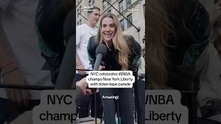 NYC celebrates WNBA champs New York Liberty with tickertape parade [upl. by Reld]